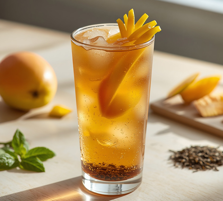 Przepis na mrożoną herbatę Mango Oolong Leo Tea